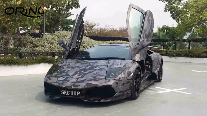 Black White Camouflage Vinyl Film Wrap-15