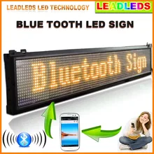 40inch indoor Bluetooth Remote Programmable Scrolling led Diaplay Board for Businessor Store -Yellow Advertising Message