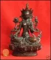 

Tibet Bronze Kwan-yin Green Tara Buddha Statue 6.4"high (A0314)