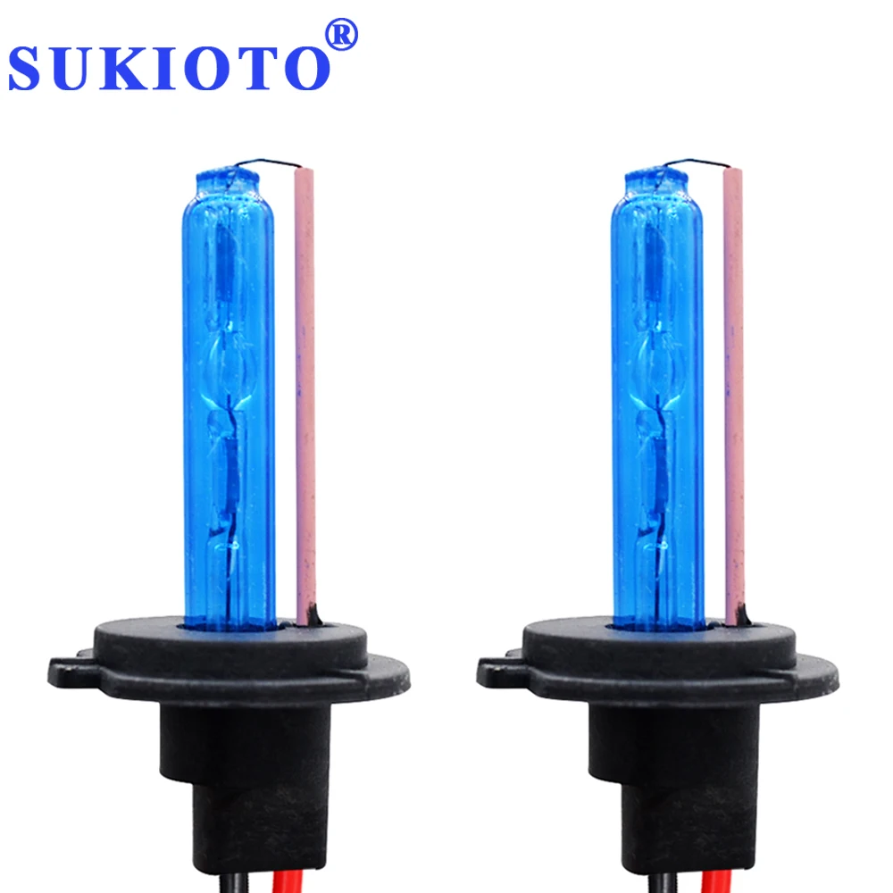 SUKIOTO 1 Pair AC Style hid xenon bulb Yellow H7 White 55W 6000K Deep Blue H11 H4-1 H11 3000K 4300K 5000K 8000K 10000K 9005 9006  (3)