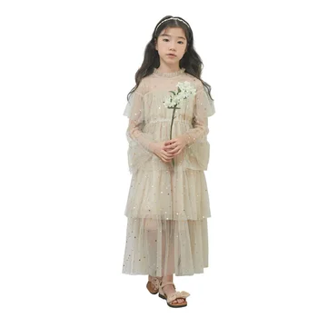 

Girls Dress Spring 2019 Girl Star Mesh Summer Baby Princess Dress Mother Daughter Dress Family Matching Outfits