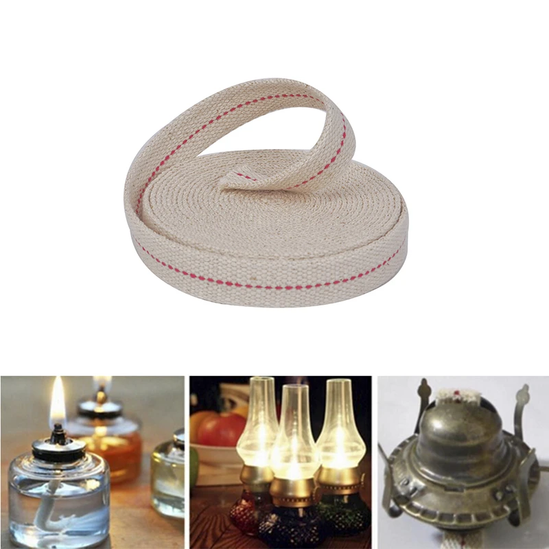 Diy Accessory Material 1 4 5m Strong Flat Cotton Wick Core For Kerosene Burner Stove Lighting Lantern Oil Lamp Making Candle Wicks Aliexpress