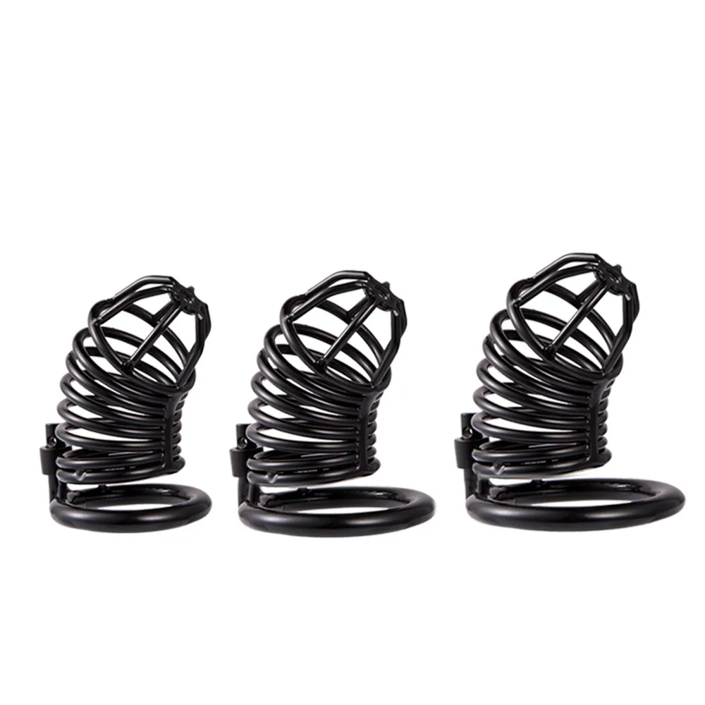 Male Chasity Devices Stainless Steel Penis Cage Cock Ring Metal Chastity Belt Lock Cage Self Trainer Sex Product for Men
