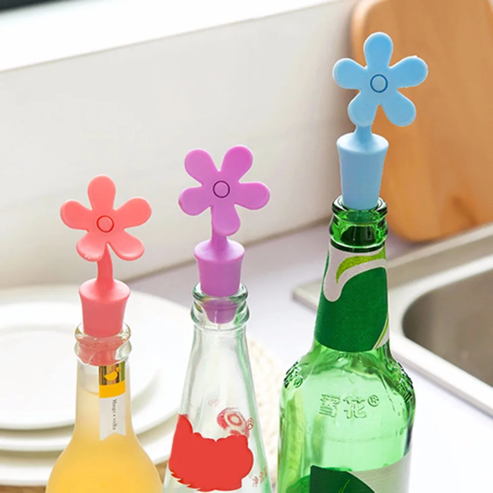 2018 Newest Flower Silicone Wine Stopper 1 piece Potted Flower shaped