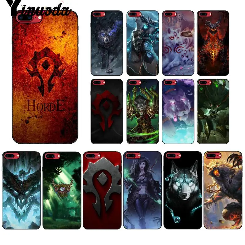 

Yinuoda Wows World ofWarcraft Black Cell Phone Case for Apple iPhone 8 7 6 6S Plus X XS MAX 5 5S SE XR Mobile Cases