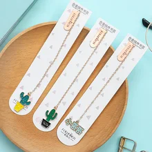 1 шт. Изысканная металлическая Закладка милый креативный кулон жареное яйцо кактус Единорог для книг школьные офисные канцелярские принадлежности