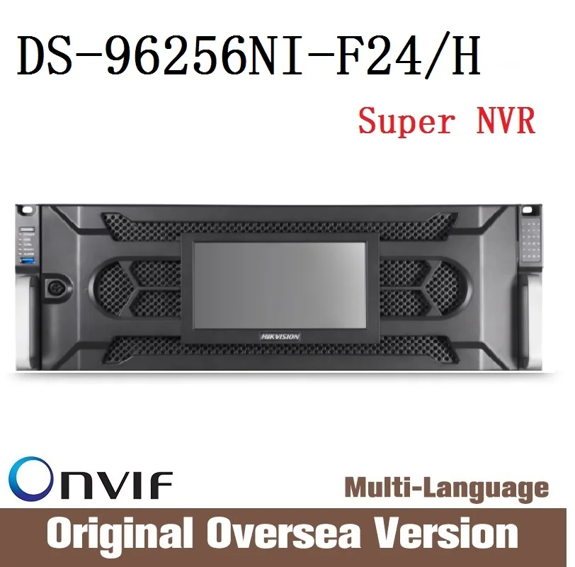 HIKVISION DS-96256NI-F24/H English version 256CH 24 SATA ports HDDs support RAID H.265 dahua cctv security ip POE Super NVR |