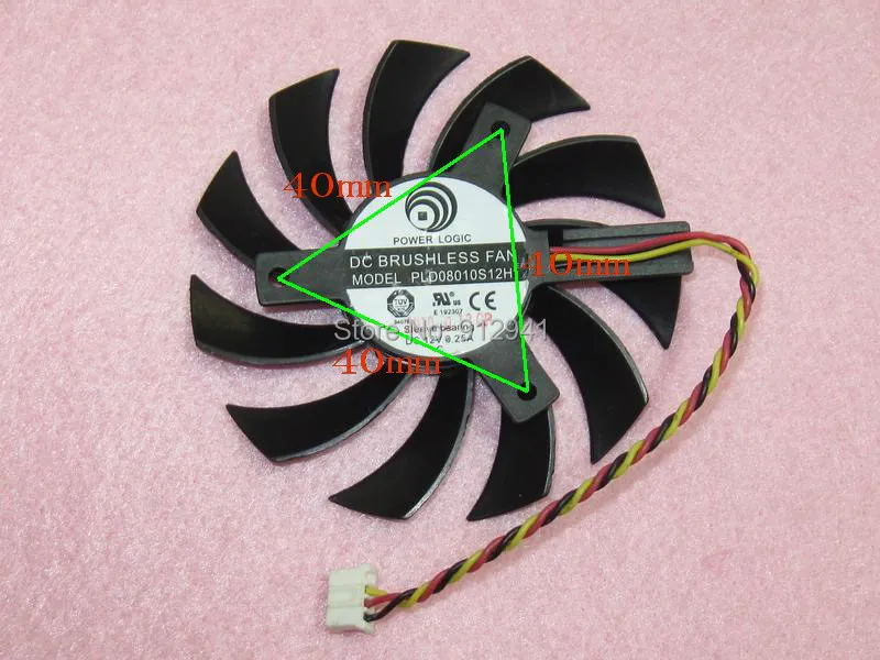 PLD08010S12H 75mm Graphics / Video Card Fan Replacement 40mm 12V 0.25A