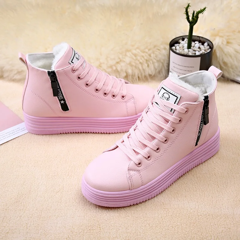 

Women Boots Warm Winter Shoes Woman Snow Boots Fashion Lace Up Winter Botas For Women Ankle Boots girl casual shoes