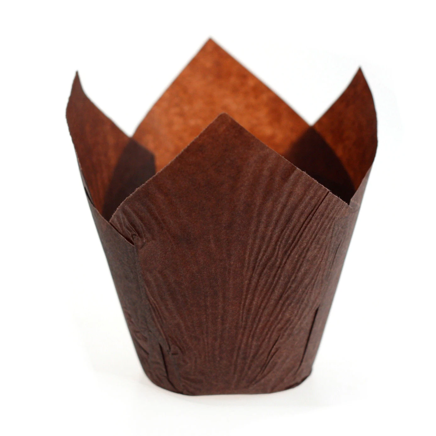 

Professional Tulip Pattern Large Muffin Paper Cupcake Cake Cases Wraps Chocolate Brown