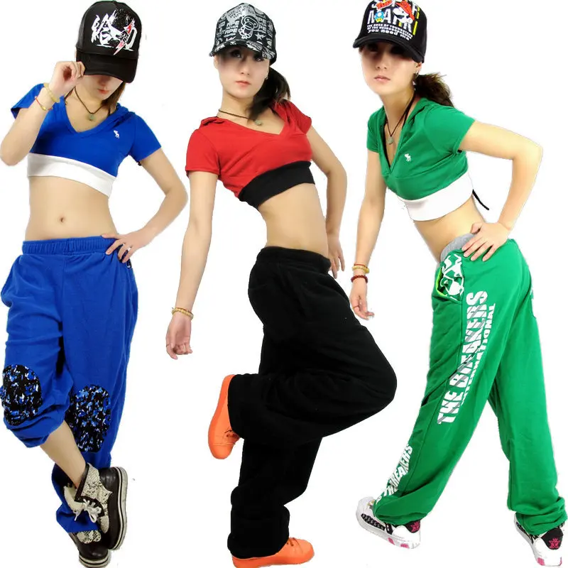 

New Fashion Brand Women Clothing hip hop dance short top female Jazz ds costume neon performance wear hiphop T-shirts