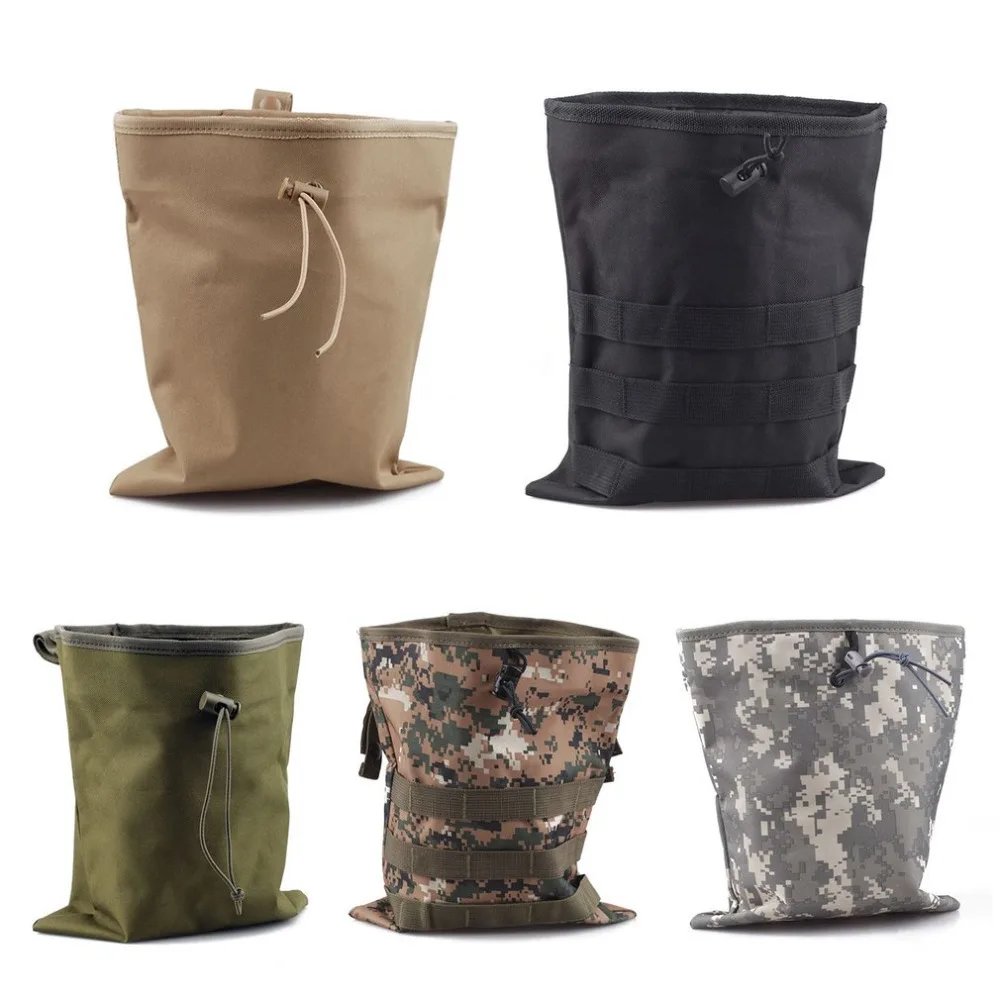 

Military Airsoft Tactical Folding Mag Recovery Dump Pouch Outdoor Hunting Paintball Nylon Pouch With Molle Belt Loop