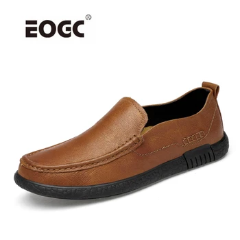 

Genuine Leather Men's Casual Shoes Fashion Slip on Loafers Moccasins Male Driving Flats Lightweight Shoes Men Dropshipping