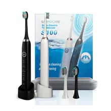 S100 Ultrasonic Sonic Electric Toothbrush with Wireless Rechargeable Battery IPX7 Waterproof Inductive charger LED indicator