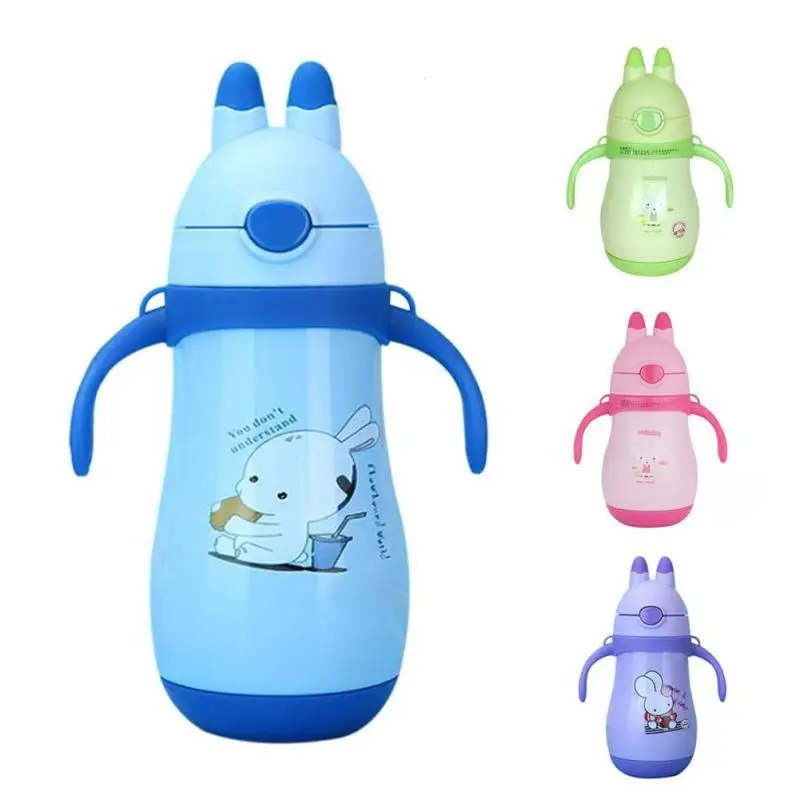 Baby thermos flask feeding cup infant Feeding Drinking Bottles straw cup for kids Garrafa