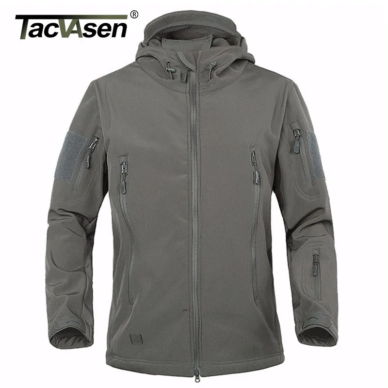 TACVASEN Army Camouflage Coat Military Tactical Jacket Men Soft Shell