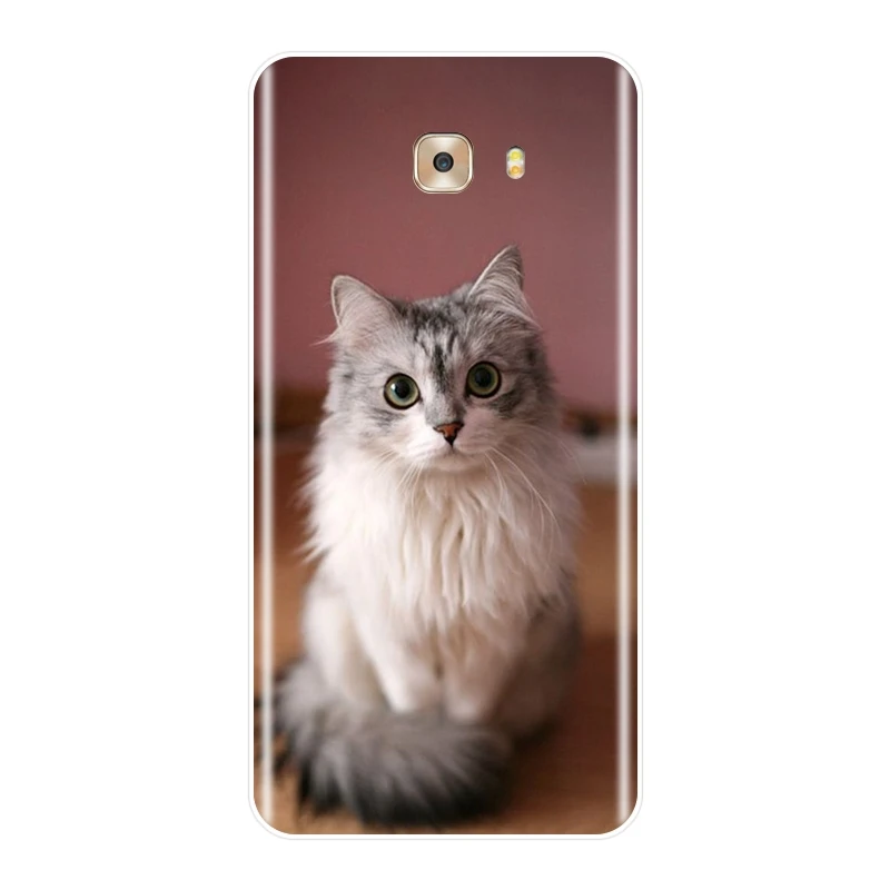 Чехол на заднюю панель для Samsung Galaxy C5 C7 C8 силиконовый мягкий милый чехол телефона
