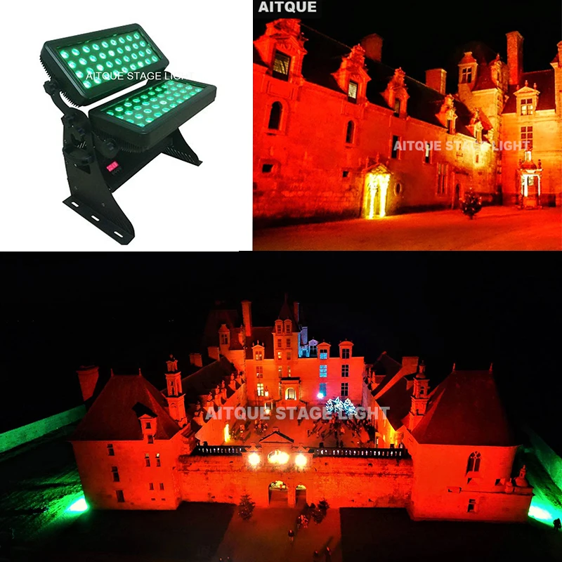 

(8lot/CASE)Stage lighting stand city color led 72x10w rgbw dmx flood light rgbw washer outdoor building projection led