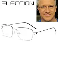 ELECCION 2018 New Screwless Opticos Prescription Glasses Frame Ultra-light Titanium Progressive Frame Eyeglasses Frames Men