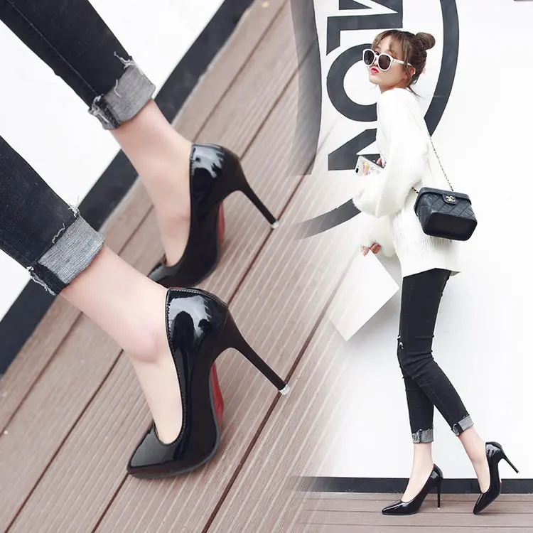 

sexy red bottom heels shoes for ladies office shoes women high heels red bottoms pumps 2019 schoenen vrouw party wedding shoes