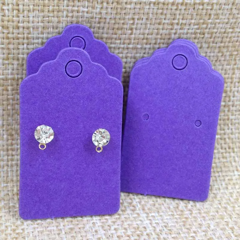 2017-New-Kraft-Earring-Card-1lot-100PCS-CARD-30X50MM-HandMade-With-Love-Earring-Card-Scallop-Vintage