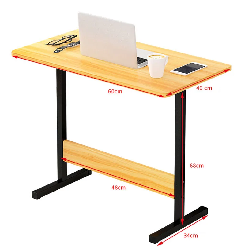Складной портативный компьютерный настольный домашний стол для ноутбука, современный минималистичный стол для ноутбука, прикроватный диван для спальни, письменный стол 40*60 см