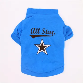 

All Star Dog Clothes Cotton Dogs Shirt Small Pet Dog Clothes Fashion Costume Puppy Cat T-Shirt Apparel For Bulldog XS/S/M/L