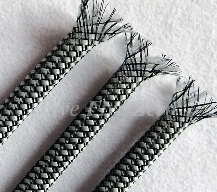 8mm Braided PP Cotton Yarn + PET Expandable Sleeving Wire Cable Protect