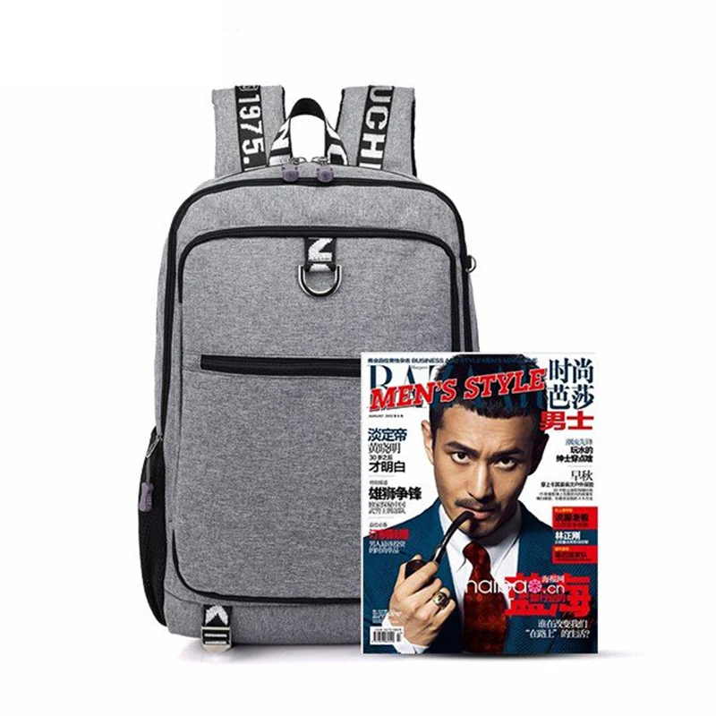  Men's backpack Male Waterproof USB charging travel School Sport backpack oxford casual laptop backp - 32847572512