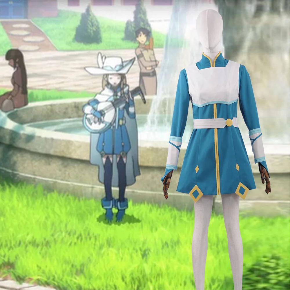 Sword Art Online Alicization YUNA Battle Stage Girls Woman Dress Cosplay Costume Adult Outfit Top+Belt+Stockings White Cloak