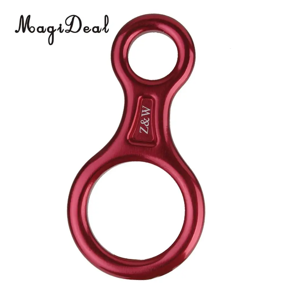 MagiDeal Figure 8 Mountaineering Climbing Rappelling Ring Belay Device 35KN  for Tree Climbing Caving Camping Travell Accessory