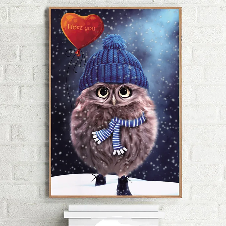 

Diy 5d Diamond Painting Embroidery Animal Owl Round Diamonds Cross Stitch Kits Diamond Home Decoration