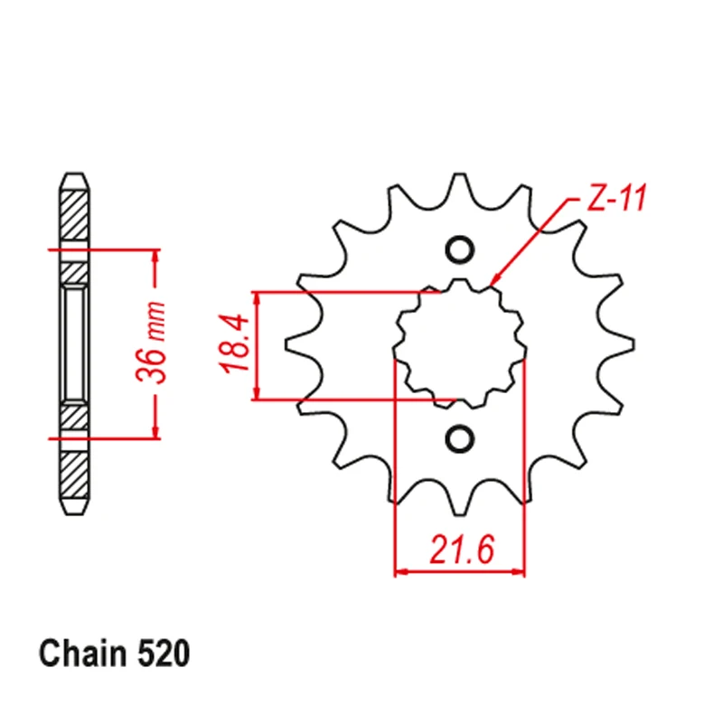 LOPOR 520 13T передняя Звездочка мотоцикла для Honda AX 1 XL250 S, S2 MD31 M, N, P2 DegreeMD26