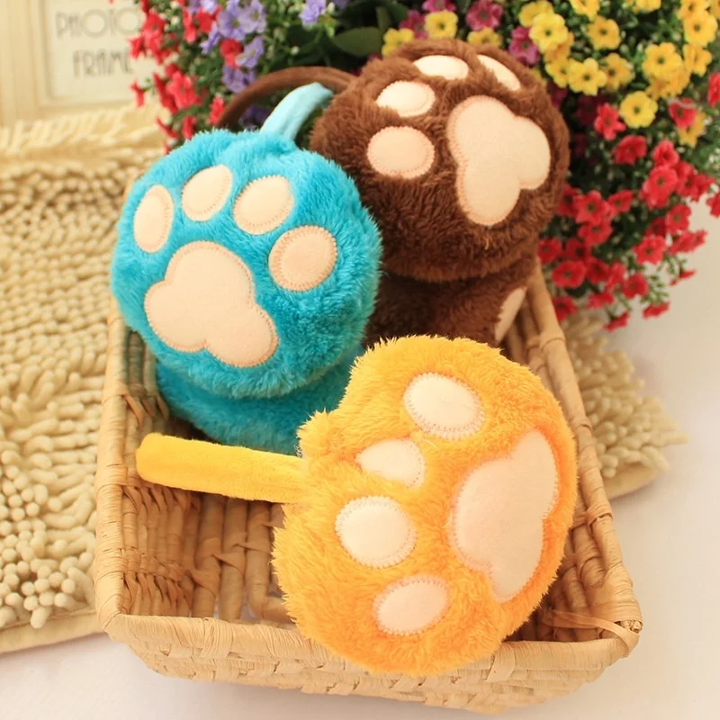 Fashion Cute Bear s Small Footprints font b Earmuffs b font Winter font b Earmuffs b