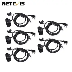 5 шт. 2 Pin Динамик Finger PTT для Kenwood Retevis H777 RT3 RT5 RT8 RT81 Baofeng UV-5R Walkie Talkie C9047A