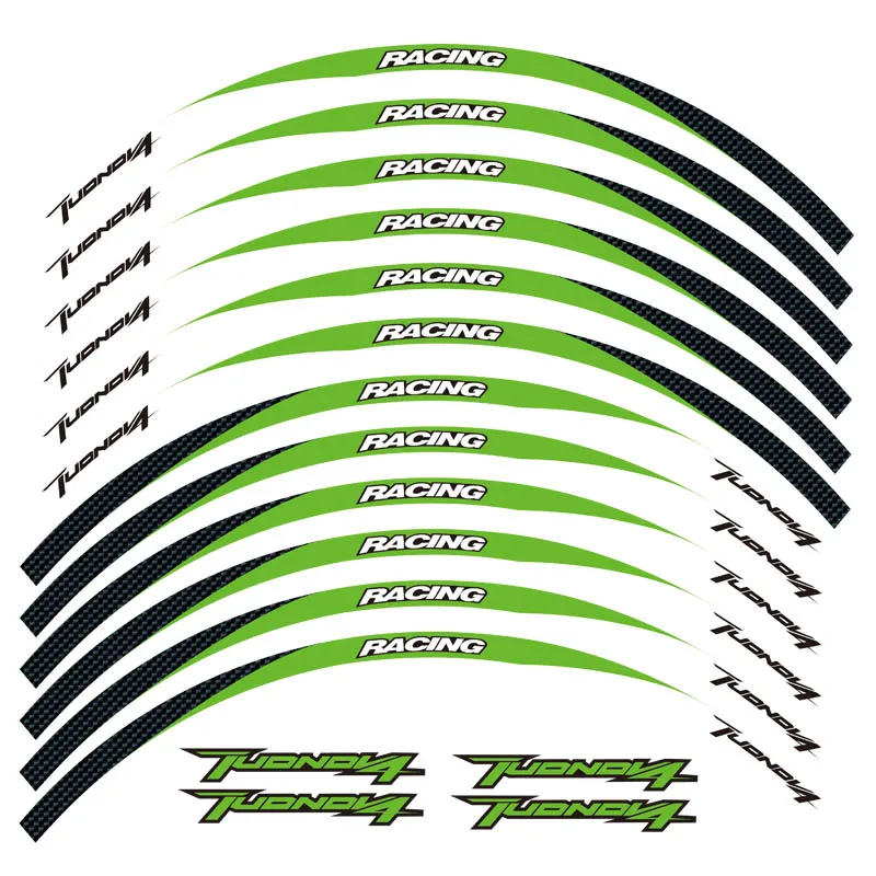 Мотоцикл стикер колеса водонепроницаемый стикер Полоса Светоотражающая наклейка на обод для Aprilia TUONOV4 TUONO V4