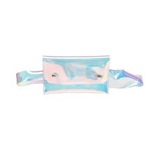 

FENGFU 2018 New Pattern Waist Packs PVC Transparent Tide Laser Hasp Adjustable Strap Fashion Waist Packs