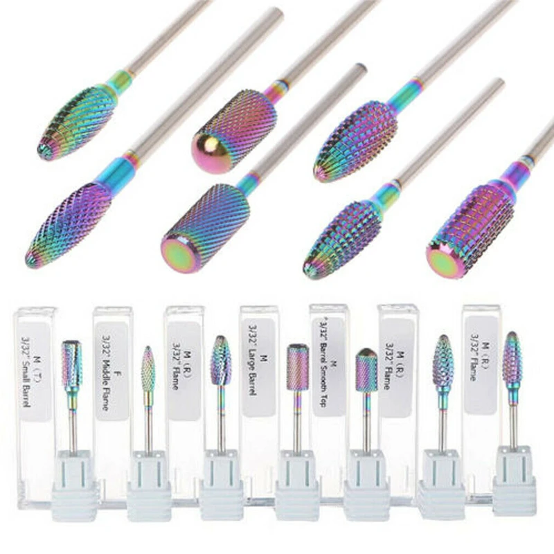 

Carbide Nail Drill Bit Tool 7 Types Diamond Rotary File Manicure Drill Accessories Milling Nail Cutter For Pedicure Nail Files