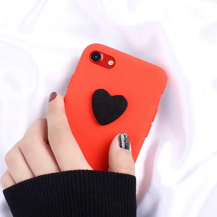 3D милый матовый мягкий чехол из ТПУ с сердечками для Samsung Galaxy S3 S4 mini S5 S6 S7 Edge S8 S9 Plus