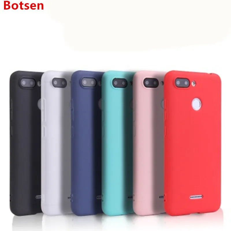 ТПУ карамельного цвета чехол для Xiaomi redmi 6 Чехол Мягкая задняя крышка розовый