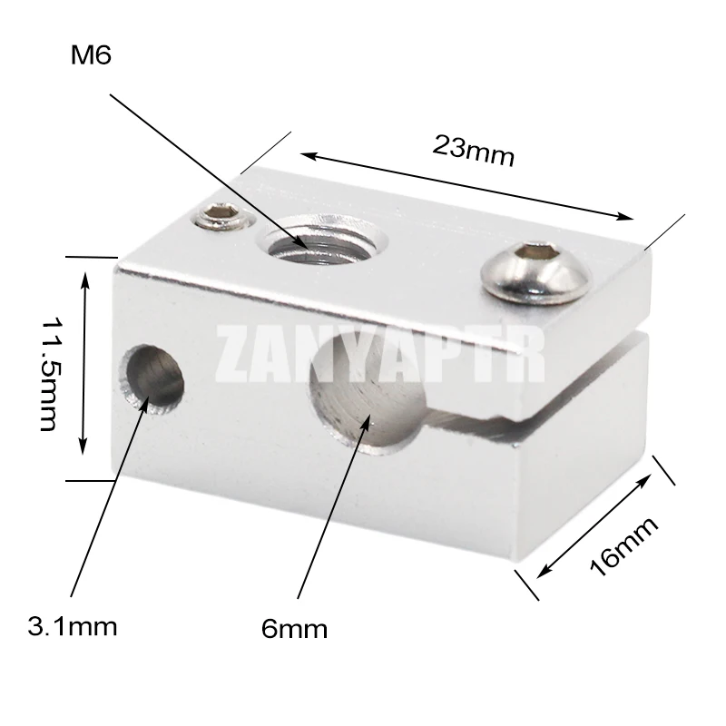 1 قطعة 3D طابعة ملحقاتها الألومنيوم V6 الحرارة كتلة ل RepRap الطارد ل HT-NTC100K HotEnd سخان الساخن نهاية التدفئة 1 قطعة 3D طابعة ملحقاتها الألومنيوم V6 الحرارة كتلة ل RepRap الطارد ل HT-NTC100K HotEnd سخان الساخن نهاية التدفئة