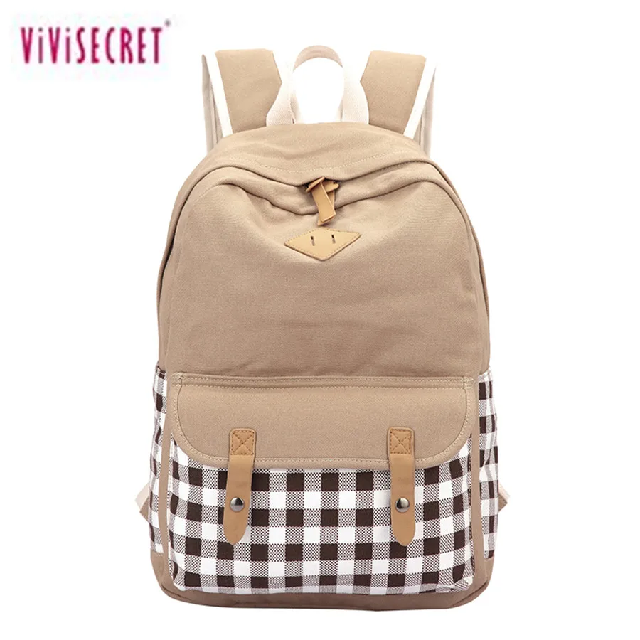 Printing Backpack Canvas Feminine Backpack Teenage Female Backpacks for