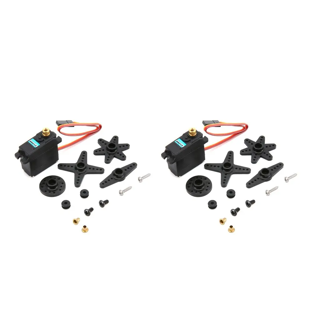 

2Pcs CYS-S8213 Supersonic Steering Gear Simulated Metallic Steering Gear Servo For Rc Airplane Aircraft Spare Accessories