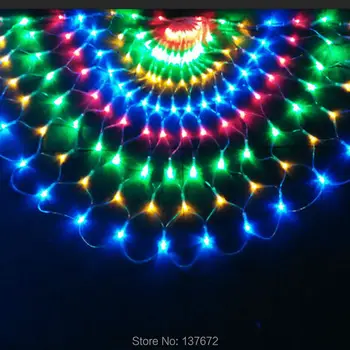

2m 492 LED Peacock LED Light String Christmas Wedding Party Decorations Curtain Background Fairy Light copper wire led 220V/110V