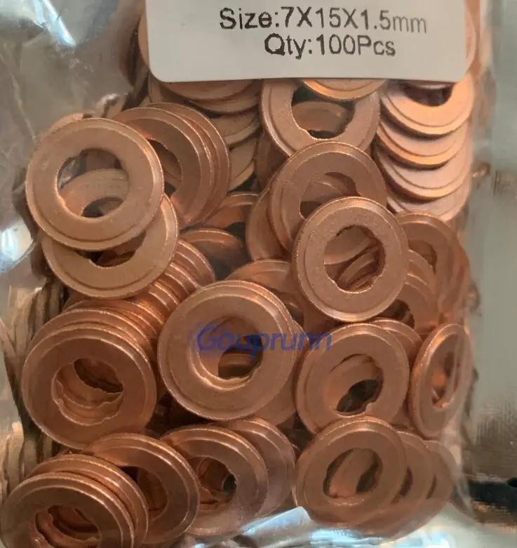 100 шт. Высококачественная медная шайба Shim F00RJ01453 FOORJ01453 Common Rail Топливная форсунка