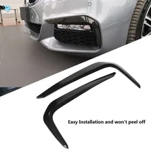 2 шт. углеродное волокно стиль автомобиля передняя противотуманная фара брови век крышка отделка наклейки для BMW 5 серии M Sport G30