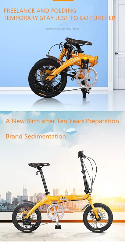 Flash Deal Man and Woman Bilateral Folding Pedals Front and Rear Mechanical Disc Brake Ultra-light Portable Small Aluminum Alloy Bike 0