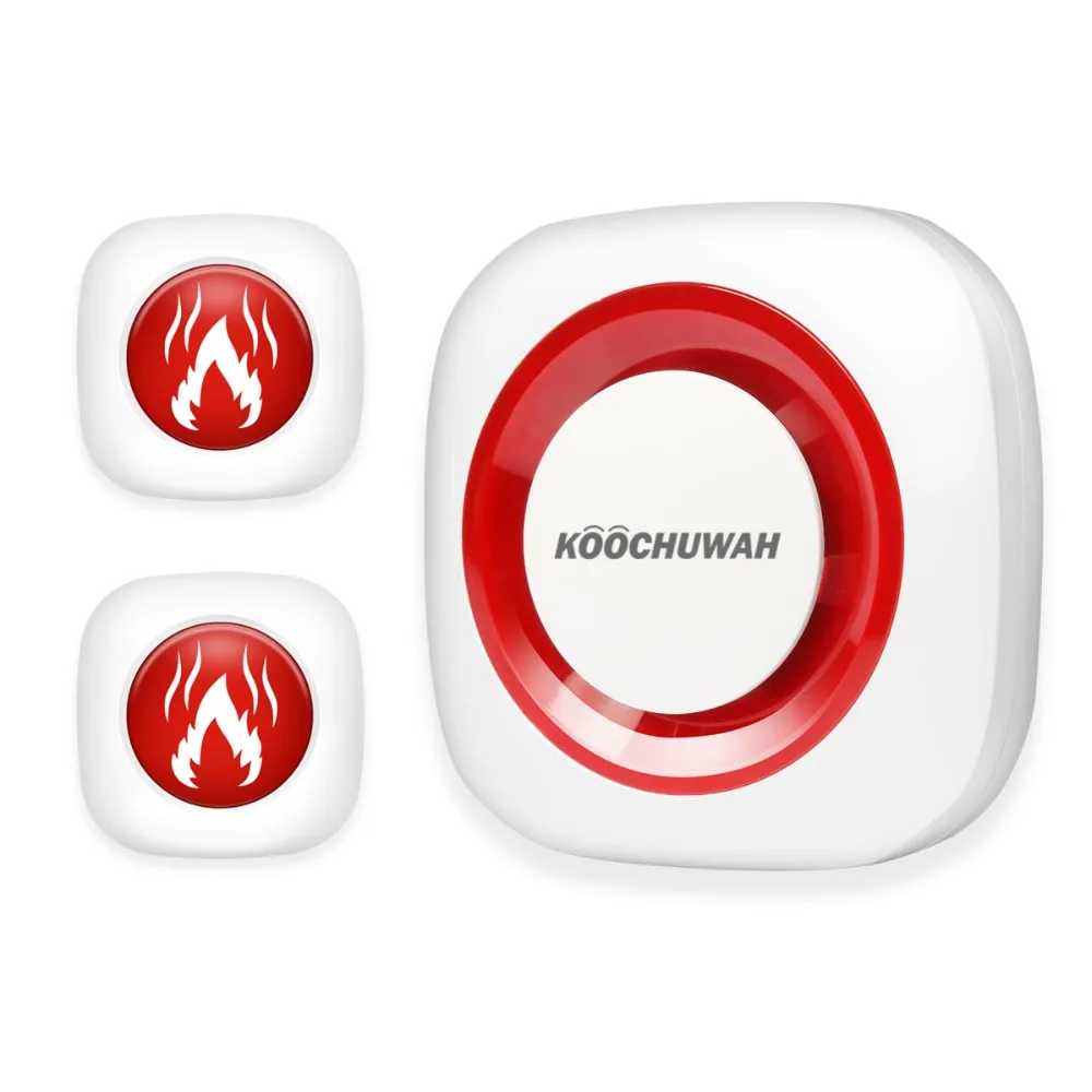 

KOOCHUWAH Wireless GSM SMS Fire Alarm Home Smokehouse Smoking Auto Dail Smart Home Smoke Detector Tester Smoke Sensor Fire Alert