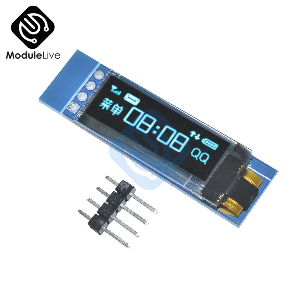 

0.91 Inch 128x32 IIC I2C Serial White OLED LCD Display DIY Oled Module SSD1306 Driver IC DC 3.3V 5V For Arduino PIC 0.91" 12832