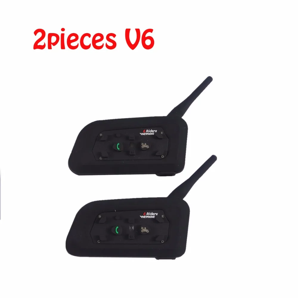 

Genuine Vnetphone 2PCS V6 Version V6 1200 Motorcycle helmet headset bluetooth headset Intercom BT interphone
